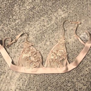 Cream Floral Brallette - Secret Possessions - M